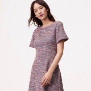 LOFT Burgundy Short Sleeve Dress